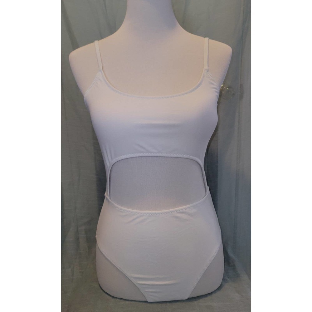 NWOT White One piece swimsuit With Cutout medium